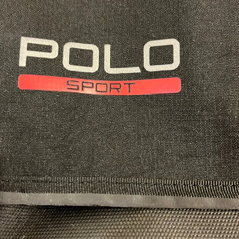 Polo Sport Ralph Lauren Messenger Commuter Bag shoulder laptop school bag black
